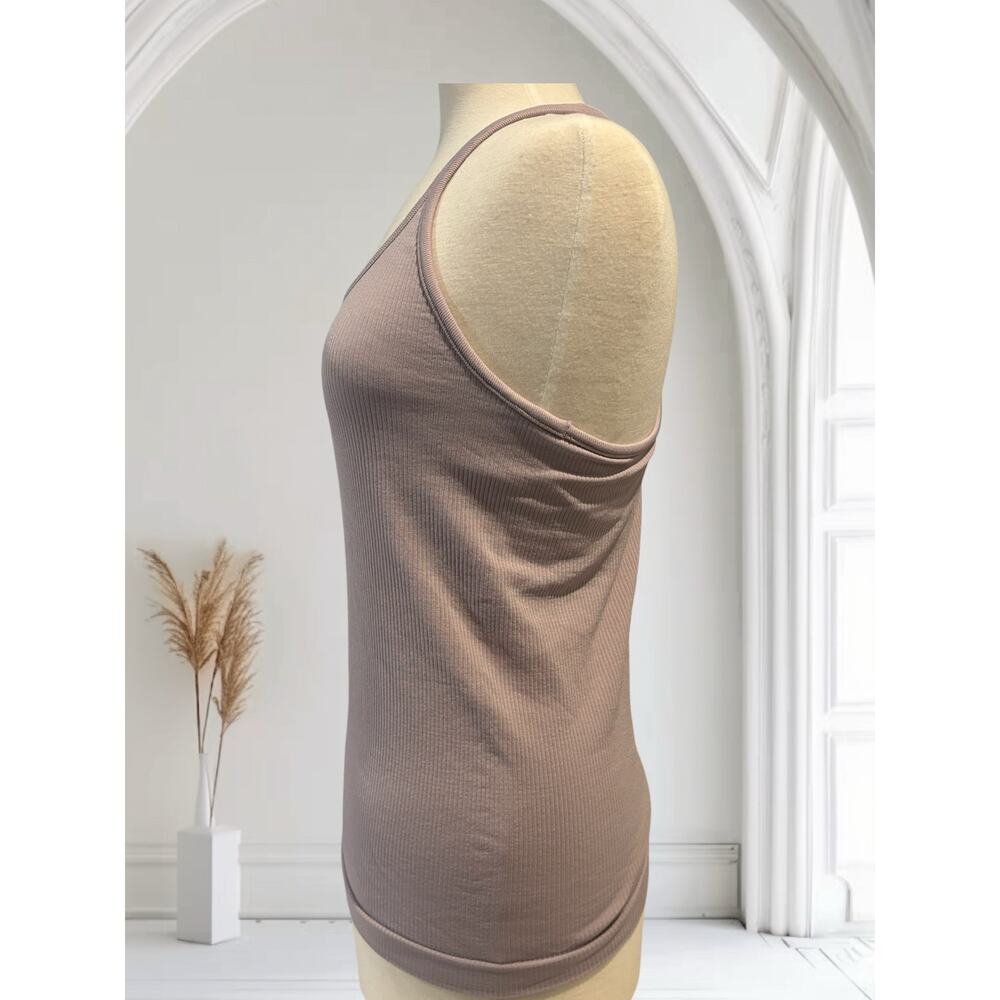 Athleta Ribbed Racerback Tank Built-In Bra Size Large - Picture 4 of 6